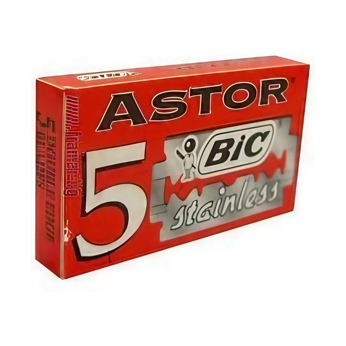 Bic Astor Stainless Double Edge Razor Blades - 5 Pack