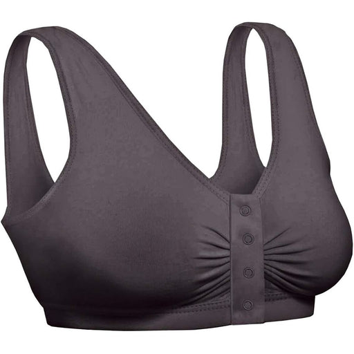Glamorise Adaptive Front Snap Closure Bra - Black, Size Medium (M) Clothing