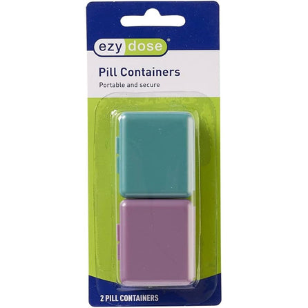 0 Ezy Dose Compact Pill Organizer, 4 Compartments – Pocket-Sized Travel Pill Box Health Care