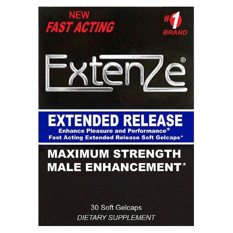 Extenze Extenze Maximum Strength Extended Release Male Enhancement Liquid Gelcaps Health & Beauty Black