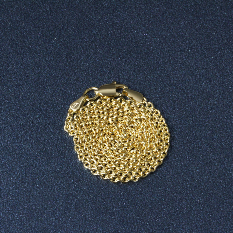 Bids.com 14k Yellow Gold Forsantina Lite Cable Link Chain 1.9mm Necklaces