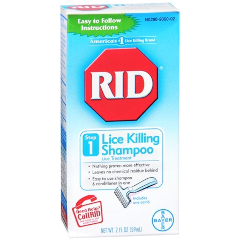RID RID Lice Killing Shampoo, Includes 1 Nit Comb And 1 Bottle, 2 Ounces Shampoo