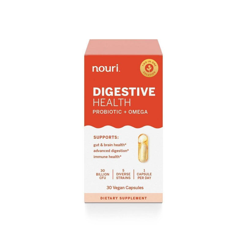 Nouri Nouri Digestive Health Probiotic And Omega Capsules - 30ct Vitamins & Supplements