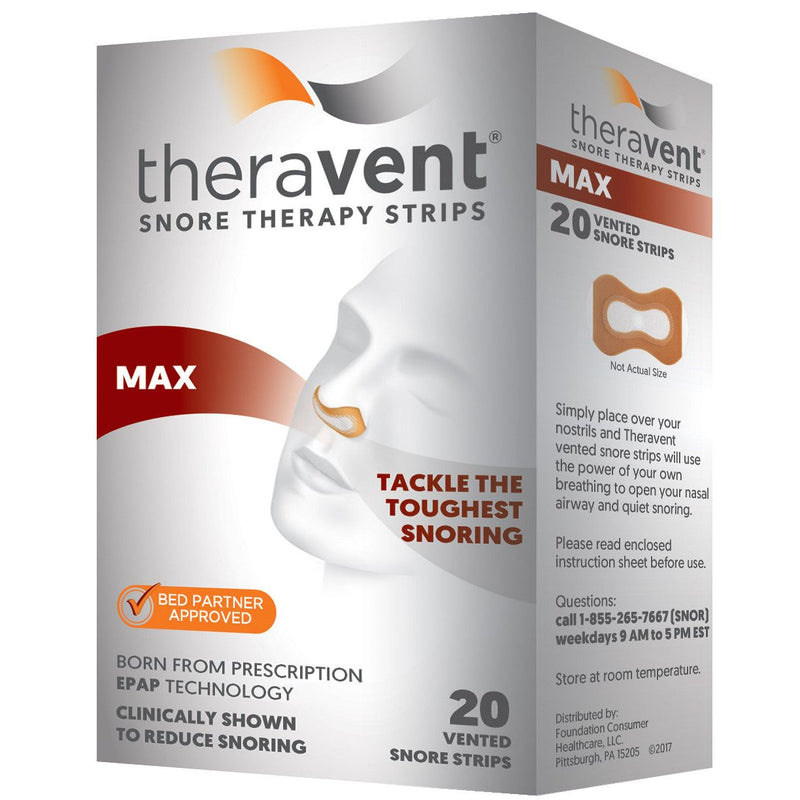 Theravent Theravent Snore Therapy Strips Max - 20ct Health Care White Smoke