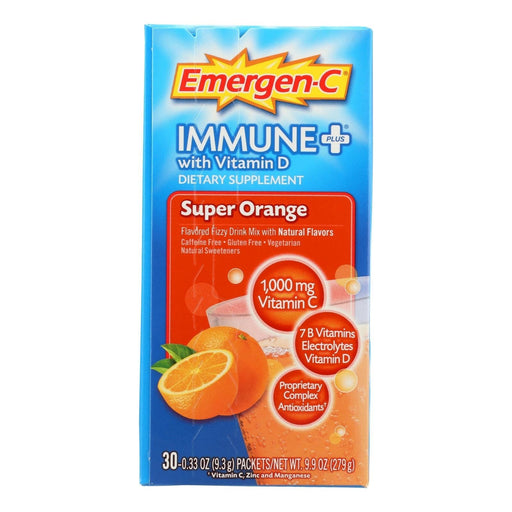 Emergen-C Immune Plus Super Orange Dietary Supplement (Pack of 30)