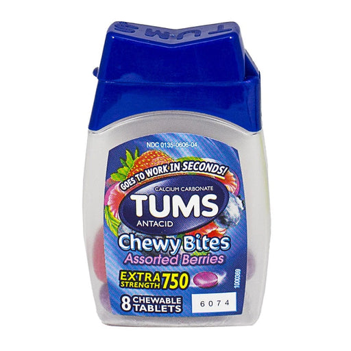 Tums Tums Antacid Extra Strength Chewy Bites Assorted Berries 8Ct Health & Beauty