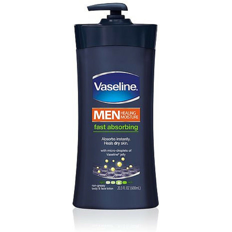 Vaseline Vaseline Men Healing Moisture Fast Absorbing Body & Face Lotion 20.3oz Lotion & Moisturizer