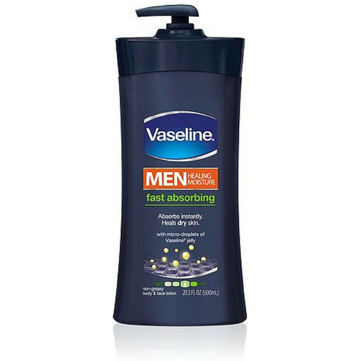 Vaseline Vaseline Men Healing Moisture Fast Absorbing Body & Face Lotion 20.3oz Lotion & Moisturizer White Smoke