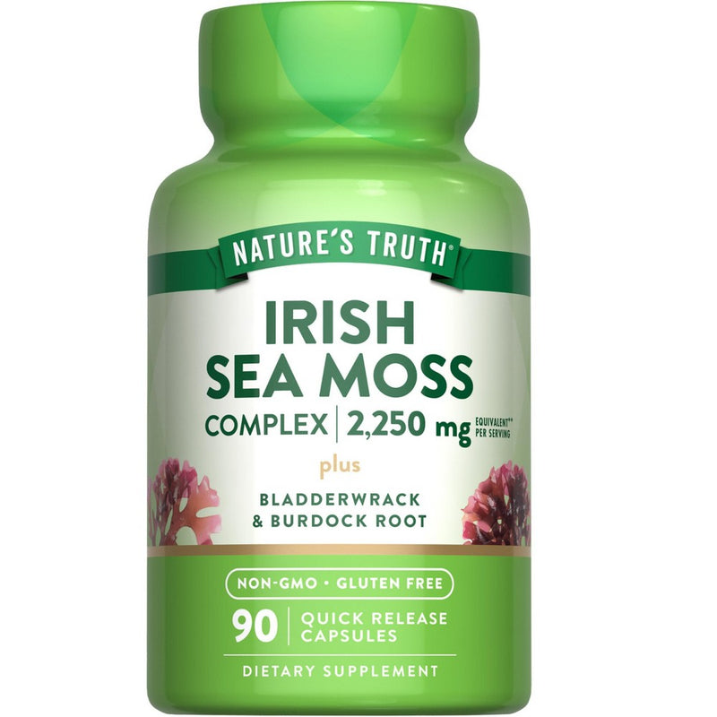 Nature's Truth Irish Sea Moss Complex 90 Capsules with Bladderwrack & Burdock Root