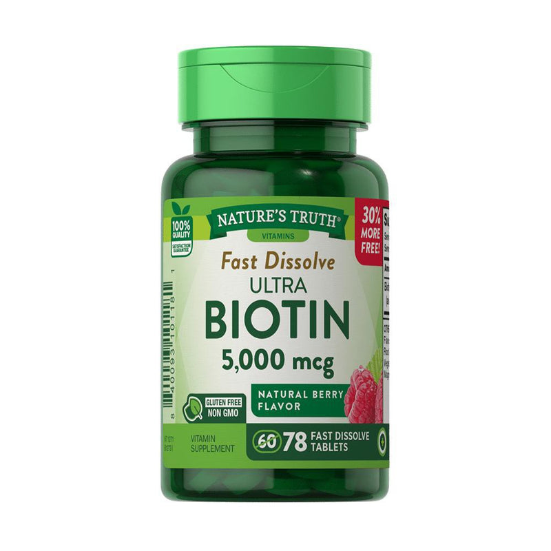 Nature's Truth Nature's Truth® Ultra Biotin 5000 mcg – Fast Dissolve Beauty Support (Tablets) Vitamins & Supplements