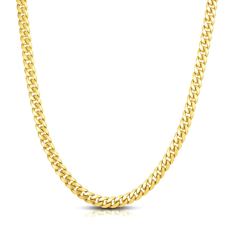 Bids.com 7.1mm 10k Yellow Gold Classic Miami Cuban Solid Chain Necklaces