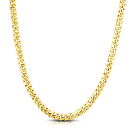Bids.com 7.1mm 10k Yellow Gold Classic Miami Cuban Solid Chain Necklaces