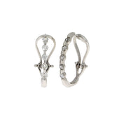 Bids.com 1.00ct Diamond Hoop Earrings 14KT White Gold Earrings