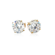 Bids.com 14k Yellow Gold 8.0mm Round CZ Stud Earrings Earrings