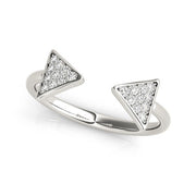 Bids.com 14k White Gold Diamond Arrowhead Open Ring (1/5 cttw) Rings