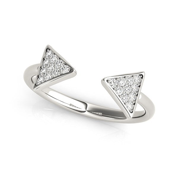 Bids.com 14k White Gold Diamond Arrowhead Open Ring (1/5 cttw) Rings