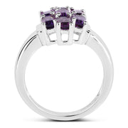 Bids.com 2.80 Carat Genuine Amethyst .925 Sterling Silver Ring Rings