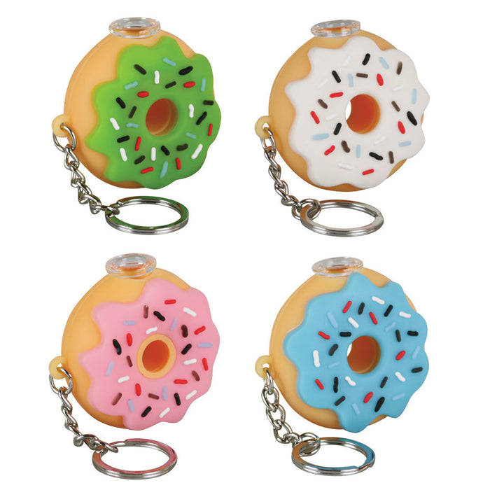 Silicone Donut One Hitter Keychain - 2