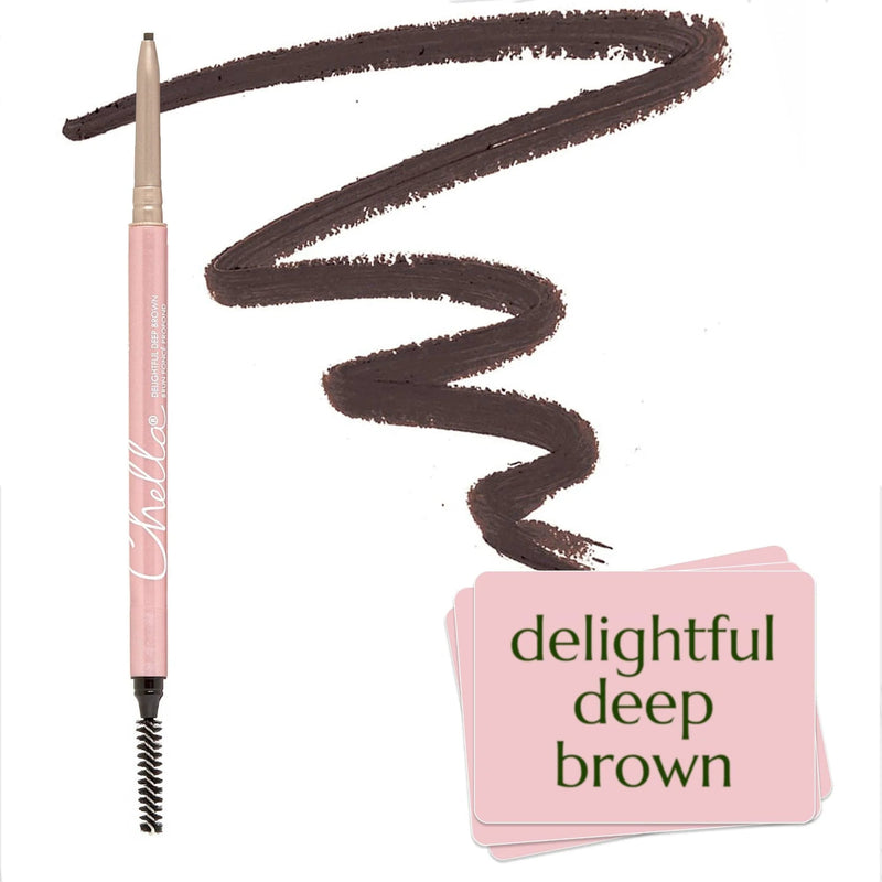 Chella eyebrow pencil Brow & Eye White Smoke Delightful Deep Brown