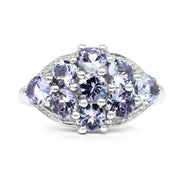Bids.com 2.07 Carat Genuine Tanzanite .925 Sterling Silver Ring Rings