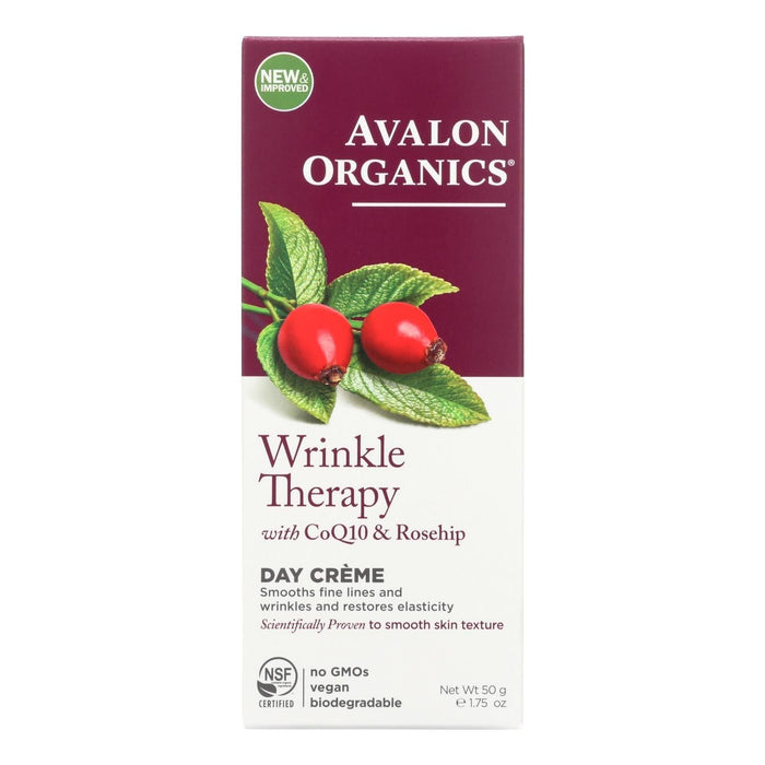 Avalon Organics CoQ10 Repair Wrinkle Defense Cream SPF 15 (Pack of 1.75 Oz.)