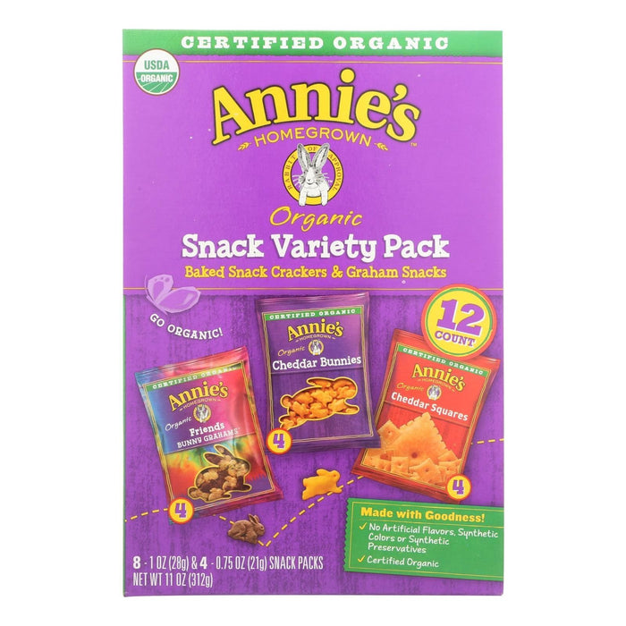 Annie's Homegrown Organic Variety Snack Pack (Pack of 6 - 12 Count)