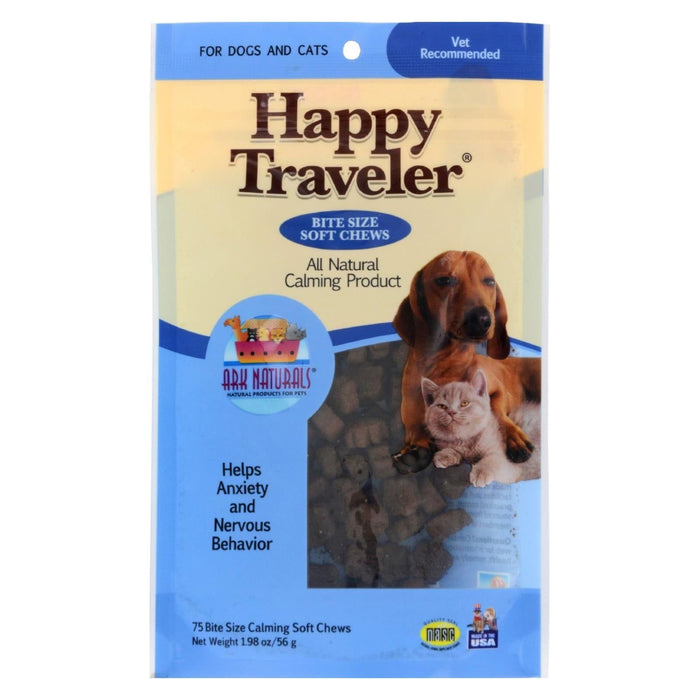 Ark Naturals Happy Traveler for Dogs and Cats (75 Soft Chews) - Calming Supplement