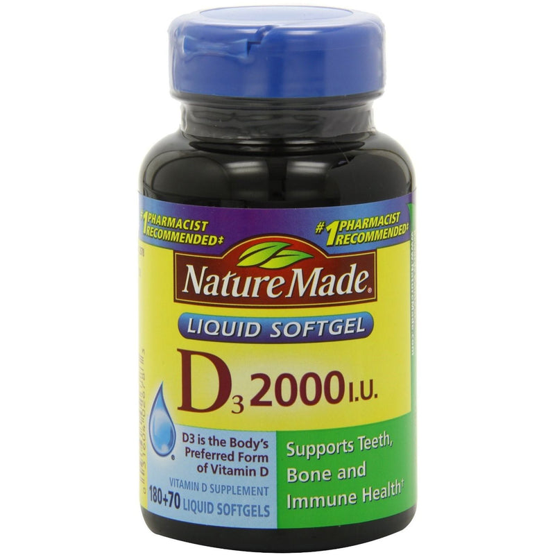 Nature Made Nature Made Vitamin D3, 50 Mcg, Softgels Vitamins & Supplements