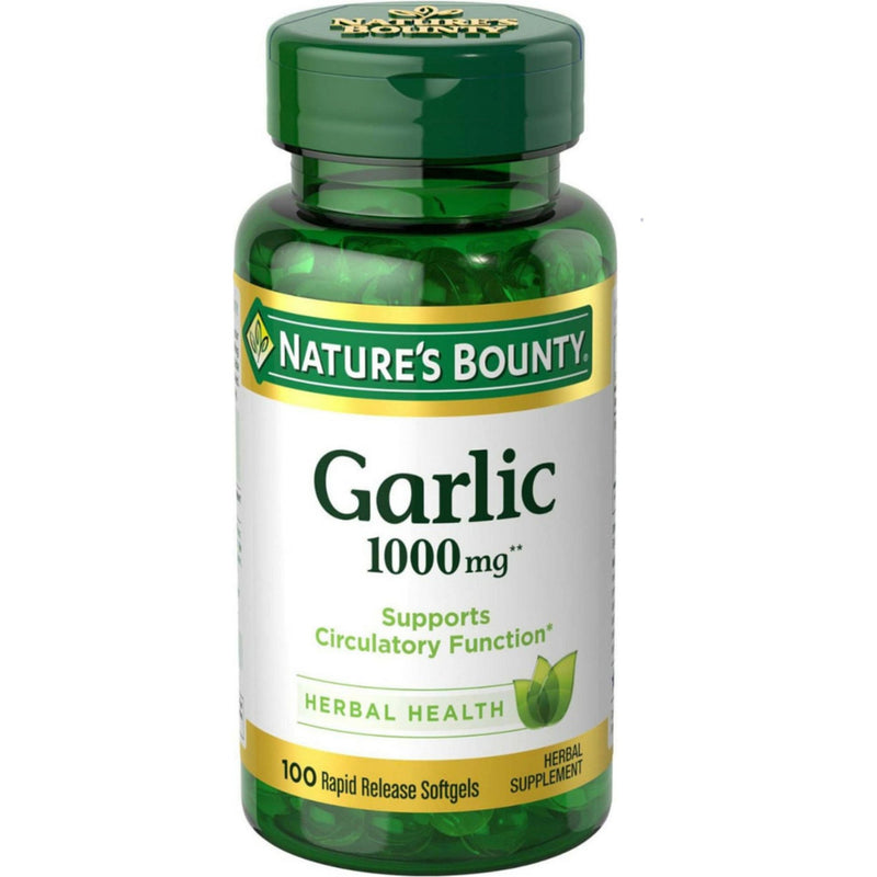 Nature's Bounty Nature's Bounty Herbal Health Odorless Garlic Extract Rapid Release Softgels, 1000 Mg Vitamins & Supplements