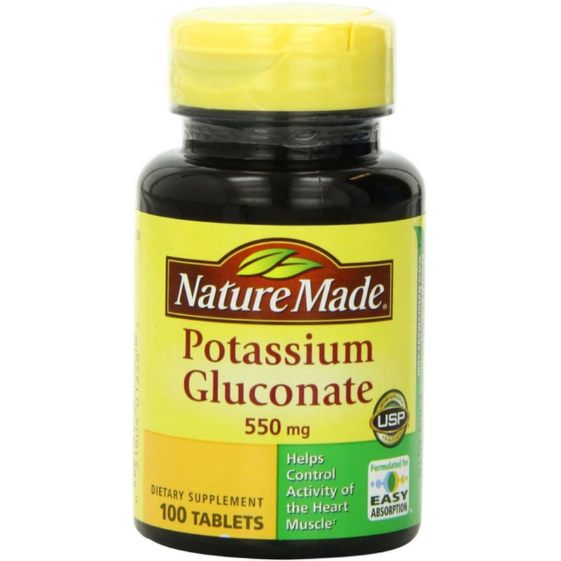 Nature Made Nature Made Potassium Gluconate 550 Mg Tablets Vitamins & Supplements