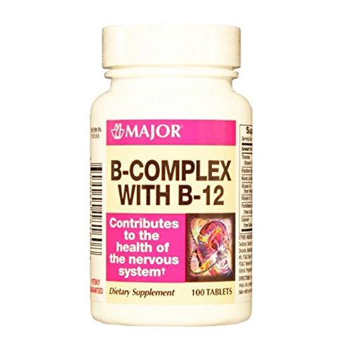 Major Major Vitamin B-Complex With B-12 100 Tablets Vitamins & Supplements