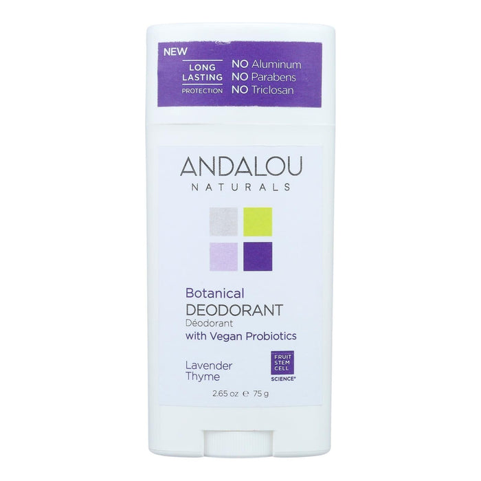 Andalou Naturals Deodorant Vegan Pro Lavender Thyme  - 2.65 Oz.