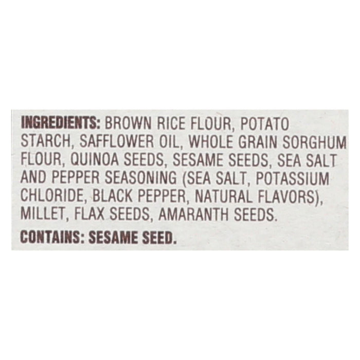 Back To Nature Crackers - Sea Salt and Cracked Black Pepper Rice (Pack of 12 - 4 Oz.)