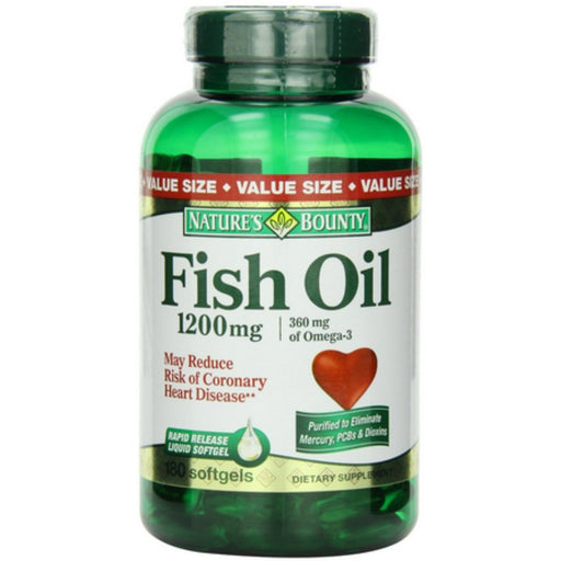 Nature's Bounty Nature's Bounty Fish Oil 1200 MG Rapid Release Softgels Vitamins & Supplements White Smoke