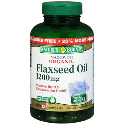 Nature's Bounty Nature's Bounty Flaxseed Oil, 1200 Mg, Rapid Release Softgels Vitamins & Supplements White Smoke