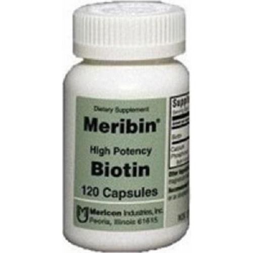 Mericon Mericon Meribin De Alta Potencia Biotina 5 Mg Cápsulas, 120ct 003940130127S2998
