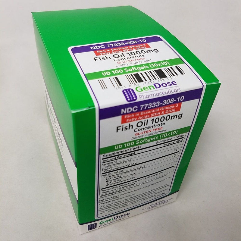 Gendose Gendose Gedore De Aceite De Pescado En Cápsulas, 1000mg, 100ct