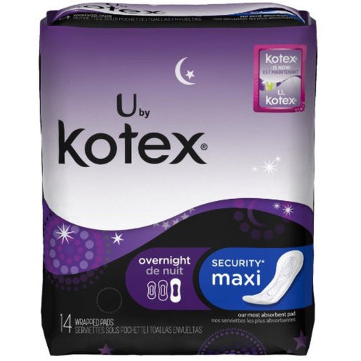 U by Kotex U by Kotex Security Regular Overnight Maxi Pads With Wings Health & Beauty Black