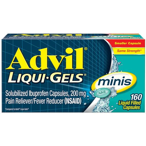 Advil Advil Pain Reliever/Fever Reducer, 200 Mg, Minis, Liquid Filled Capsules Health & Beauty