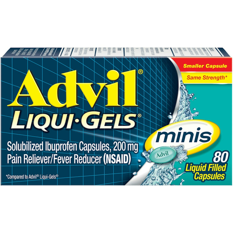 Advil Advil Liqui-Gels Minis Pain And Fever Liquid Capsules, 200 Mg Ibuprofen Health & Beauty