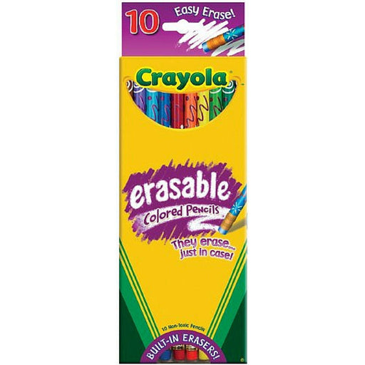 Crayola Crayola Erasable Colored Pencils 10 Color Set BIN684410 Pencils