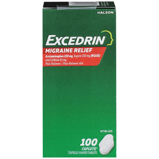 Excedrin Excedrin Pain Reliever/Pain Reliever Aid, Migraine Relief, Caplets Health & Beauty