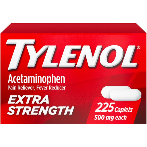 Tylenol Tylenol Extra Strength 500 Mg Acetaminophen Pain Reliever & Fever Reducer 225 Tablets Health & Beauty