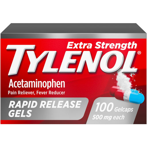 Tylenol Tylenol Extra Strength Rapid Release Gels, 500mg Acetaminophen, 100 ct Medicine & Drugs