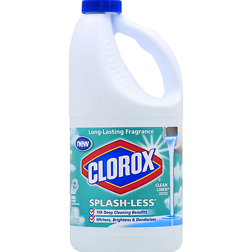 Clorox Clorox Splash Less Liquid Bleach, Clean Linen Scent 55 Ounce Bottle Bleach