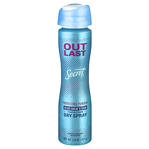 Secret Secret Outlast Dry Spray Protecting Powder Antiperspirant 3.8 Oz Deodorant Cadet Blue