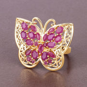Bids.com 3.08 Carat Genuine Ruby .925 Sterling Silver Ring Rings