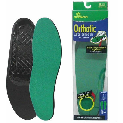 Spenco Spenco Orthotic Arch Support Full Length Insole Size 2 Insoles & Inserts White Smoke