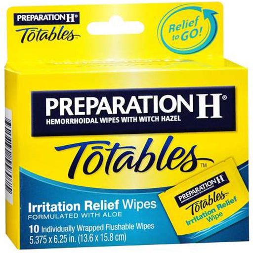 Preparation H Preparation H Hemorrhoidal Wipes With Aloe Max Strength Individually Wrapped 10Ct Health & Beauty