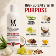 Warren London Shed Control Dog Shampoo + Conditioner | Coconut Scent Dog Shampoo Misty Rose